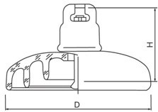 LXP-70 标准型盘形悬式玻璃绝缘子